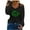 A-Black, variant on Cold Shoulder Tops for Women St. Patrick's Day Shamrock Graphic Tees Dressy Casual V Neck Blouse Black L