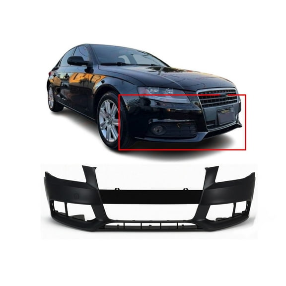 DCP Front Bumper Cover For 2009 2010 2011 2012 Audi A4 S4 Sedan Wagon AU1000162