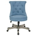 thumbnail image 3 of Pemberly Row Tufted Office Chair in Sky Blue Fabric with Gray Wood Base, 3 of 7