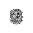 thumbnail image 1 of Brooch Pins Badge Skeleton Alfiler con solapa en blanco y negro, 1 of 3