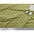 thumbnail image 2 of Soimoi Green Cotton Voile Fabric Deer Face Printed Fabric 1 Yard 42 Inch Wide, 2 of 3