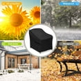 thumbnail image 3 of Patio Chair Covers, NASUM Outdoor Lawn Patio Furniture Cover, Lounge Deep Outdoor Seat Cover, UV Protected with Waterproof - 38''L x 31''W x 29''H, 2 Pack, Black, 3 of 9