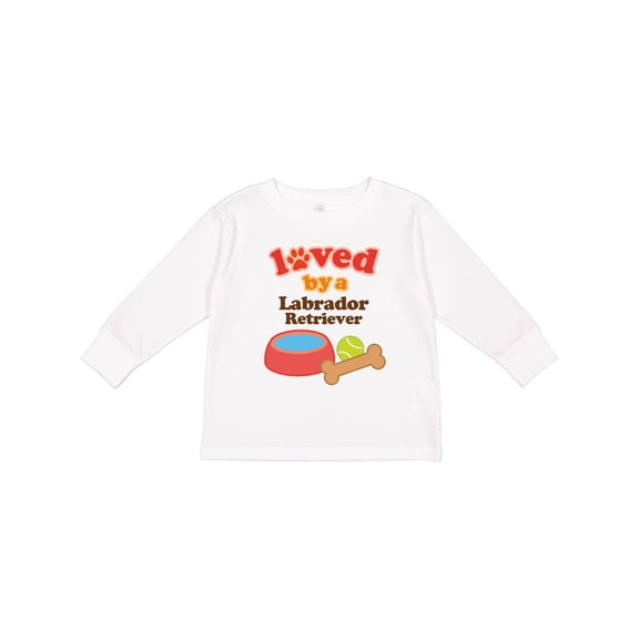 Inktastic Labrador Retriever Loved by a Boys or Girls Long Sleeve Toddler T-Shirt