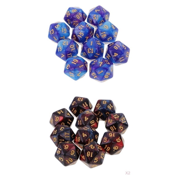 LeeQinersw 20pcs 20 Sided Dice D20 Polyhedral Dice For Dungeons And Dragons DND RPG