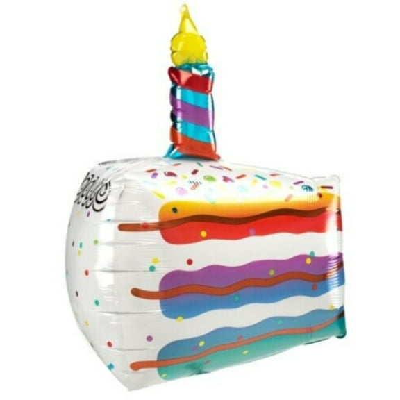 24" SLICE OF CAKE Balloon • Large Shape Foil Mylar Balloon • Party Supplies Decorations Foil Mylar Balloon