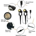 thumbnail image 2 of Outdoor Landscape Lighting, 4 Pack Outdoor Spot Lights with Transformer for Yard, Plant, Lawn, Tree, Flags, House, Garden, Fence Use, IP65 Waterproof & Connectable, 2 of 7