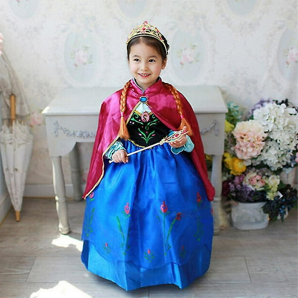 Vestido de anna frozen para niña hotsell