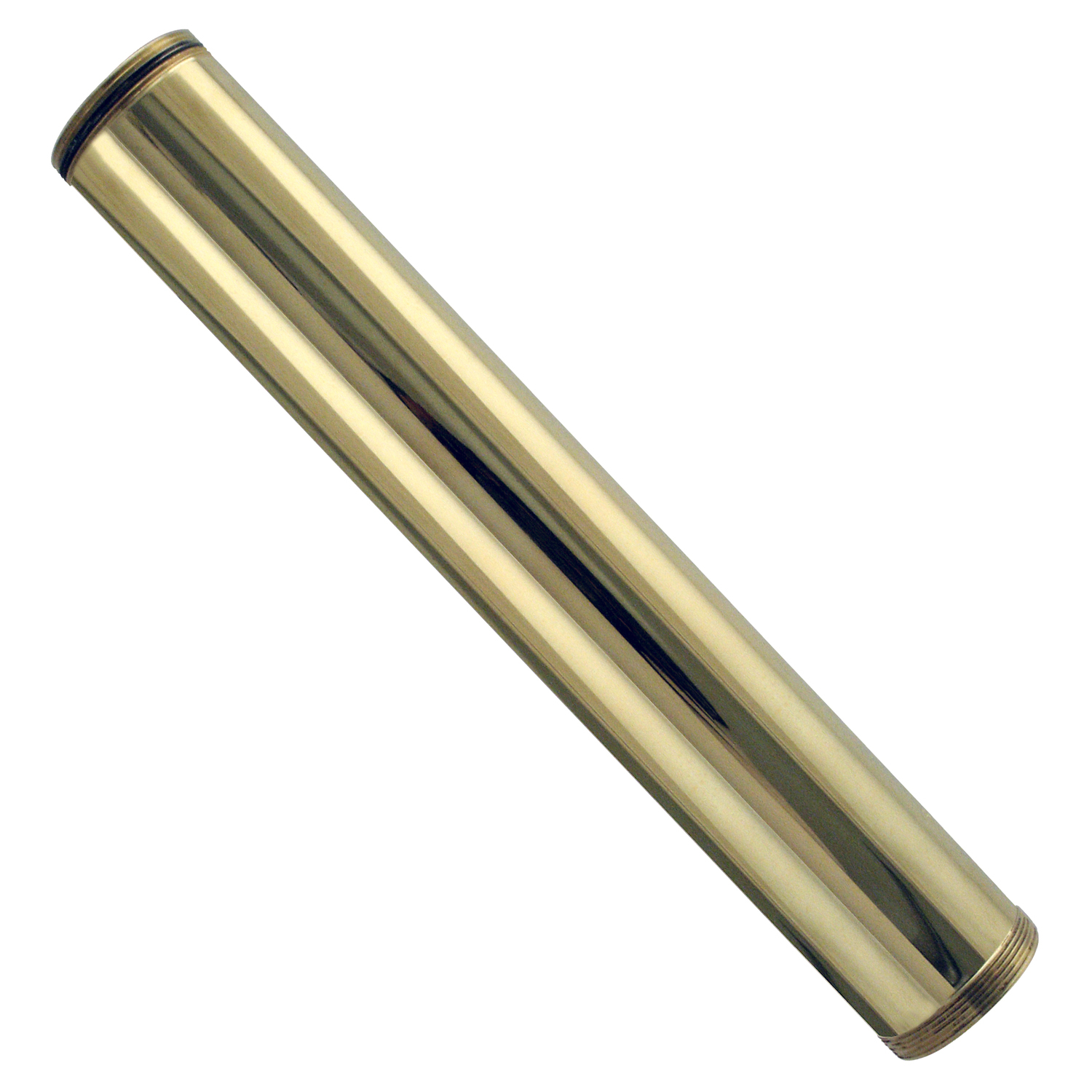 Westbrass 11/4 in. OD x 12 in. Threaded Tailpiece in Polished Brass