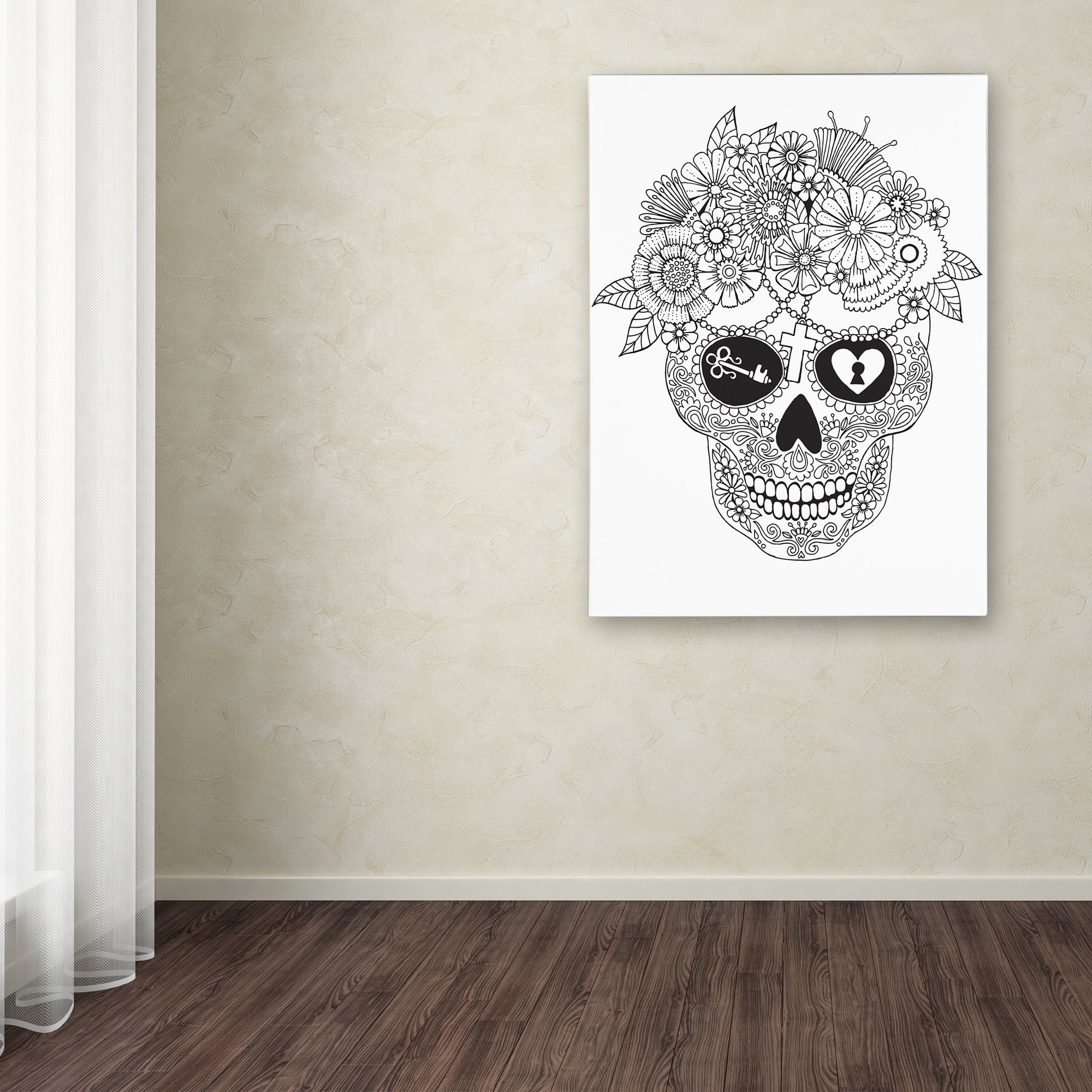 Trademark Fine Art "Lost Love Sugar Skull" Canvas Art by Hello Angel