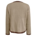 thumbnail image 4 of WEIYLL Womens Tops Knit Cardigan Sweater Coat Color Design Versatile Elegant Khaki Ladies Fall Tops ,L, 4 of 5