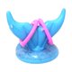thumbnail image 1 of Juego de lanzamiento inflable de cola de sirena inflable portátil con anillos para natación de verano Azul, 1 of 9