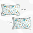 thumbnail image 2 of Naloa Gold Stars Blue Dots Pattern Pillowcase, Throw Pillowcase, Wrinkle-Free, Stain-Resistant with Hidden Zipper for Bedroom Sofa-20"x30", 2 of 6