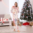 thumbnail image 5 of Leopard Print Adult Onesie Pajamas Slim Fit Christmas One Piece Suit Pjs for Women and Men Hooded Zipper, 5 of 7