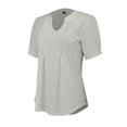 thumbnail image 6 of Womens Shirts Summer V Neck Tops Puff Short Sleeve T Shirt Pleated Floral Printed Tunic Blouse Shirts Womens Tops, 6 of 7