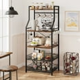 thumbnail image 1 of EDTara Freestanding 5-Tier Bakers Rack, Coffee Bar Station With 2 Wire Baskets & 8 Hooks for Pots and Kitchen Essentials, 1 of 8