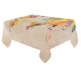 thumbnail image 1 of BSDHOME World Map Cotton Linen Tablecloth 60x84 inches Tablecover Desk Table Cloth For Dining Room, Tea Table, Picnics, Parties, 1 of 5
