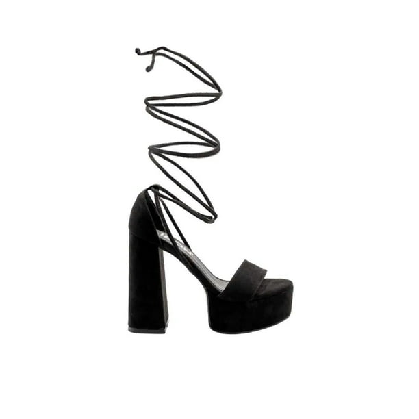 Zapatilla Mujer Kipon Plataforma Ajustable Tacon negro 23