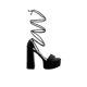 thumbnail image 1 of Zapatilla Mujer Kipon Plataforma Ajustable Tacon negro 23, 1 of 5