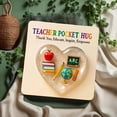 thumbnail image 4 of Teacher Appreciation Gifts, Heart Keepsake Ornament from Student, 2D Acrylic Car Hanging Charm, End of Year, Christmas, Back to School, Valentines Day Gifts for Teacher Khaki, 4 of 5