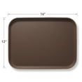 thumbnail image 5 of Jubilee 12" x 16" Restaurant Serving Trays (Set of 2), Brown - NSF Rectangular Food Service Trays, 5 of 7
