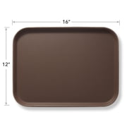 Jubilee 12 x 16 Restaurant Serving Trays (Set of 2), Brown - NSF Rectangular Food Service Trays