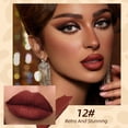 thumbnail image 2 of QIBEST-pintalabios líquido para mujer, lápiz labial resistente al agua, pigmento de brillo de labios, color rojo oscuro, terciopelo de larga duración, maquillaje, 2 of 5