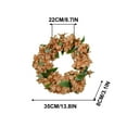 thumbnail image 2 of Yonrjhukm Simulated Rose Flower Wreath, Lifelike Door Lintel Decoration, Fake Floral Pendant for Weddings, Holidays, Home, and Mall Decor, Durable and Maintenance-Free, 2 of 7