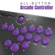 MAYFLASH F500 FLAT Fight Stick Arcade Controller Multi-Platform Black Purple