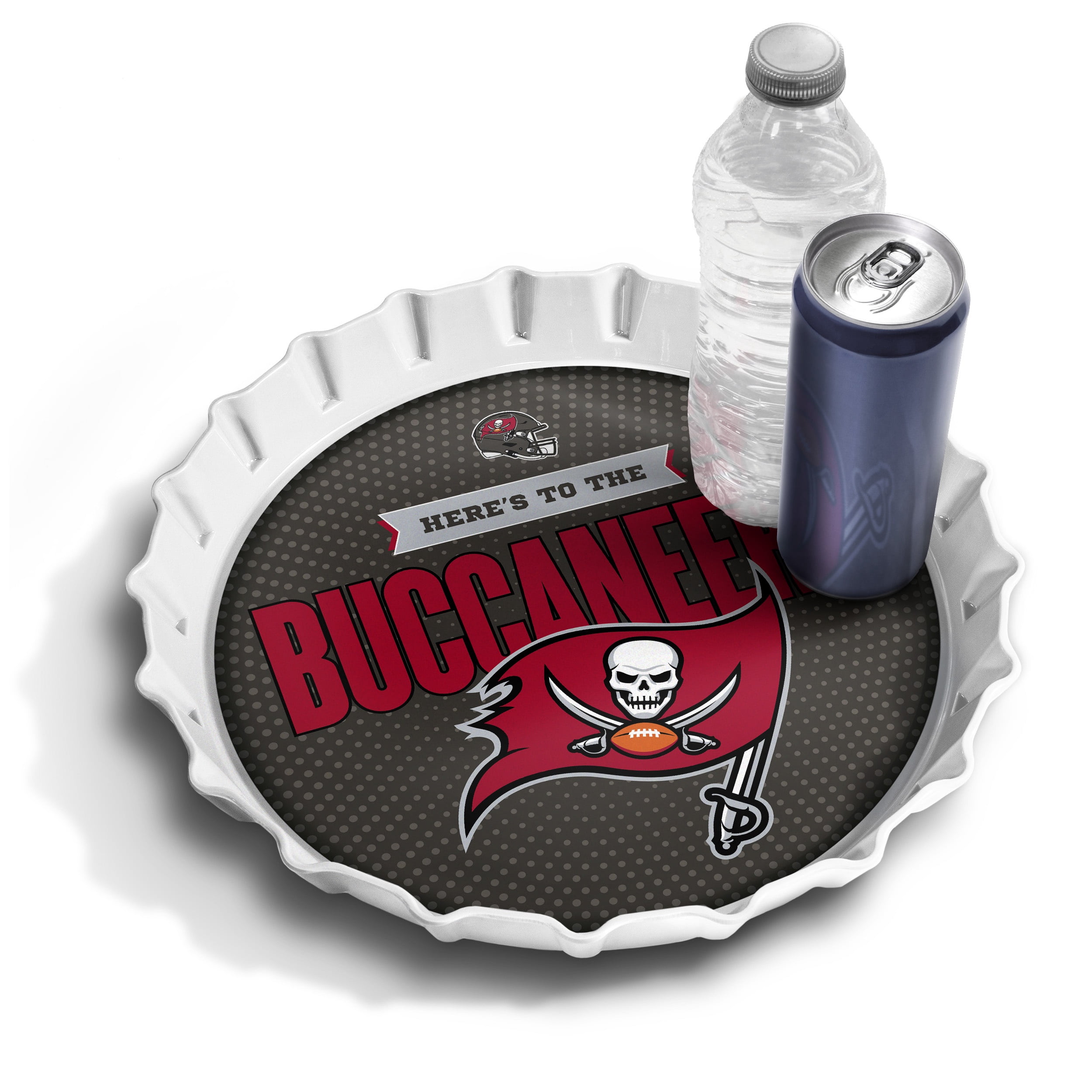 YouTheFan NFL Tampa Bay Buccaneers Bottle Cap Serving Tray