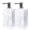 White, variant on 2 Pack Marble Look Hand Soap Dispenser, 16.9 oz Countertop Hand Lotion Pump Bottles, Lotion Container, Refillable Liquid Hand Soap Jar, Resin Shower Dispensers for Bathroom, Kitchen (Black)