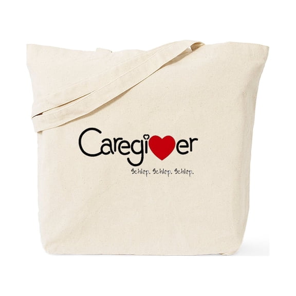CafePress - Caregiver Schlep Schlep Schlep Tote Bag - Unisex Canvas Tote Bag, Beige, 1-Piece