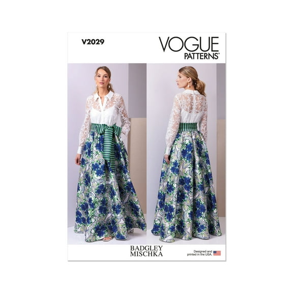 Vogue Sewing Pattern 2029 - Misses' Dress by Badgley Mischka, Size: B5 (8-10-12-14-16)