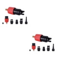 thumbnail image 1 of Soidarity Adaptador de bomba de aire Sup, paleta inflable, bote de goma, adaptador de válvula de aire para Kayak, convertidor de compresor de neumáticos, Negro y rojo 3.4*7.1*3.4 cm 2piezas Soidarity CBP098361, 1 of 6