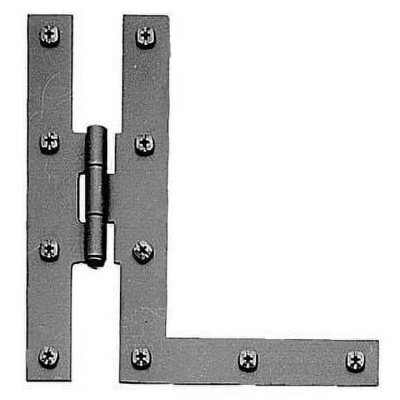 Acorn Black Smooth Iron H-L Hinge 7/64 Thick. x 7 H x 6-3/4 W in.