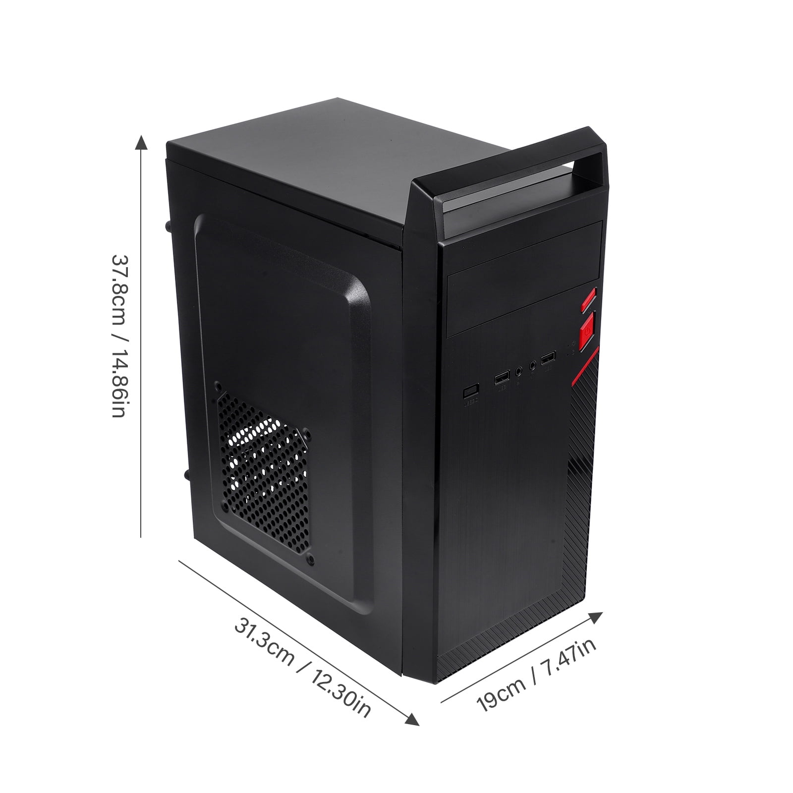 OUNONA Black PC Computer Case 1 Piece Computer Holder for Desktop Tower