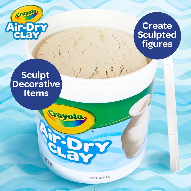 Crayola Air Dry Clay Bucket, 5 lbs, White photo 5