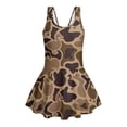 thumbnail image 4 of Yuyamidu Girls One Piece Swimsuits with Skirt Duck Camo Hunting Skirt Bathing Suit Swim Hawaiian Beach Swimwear Age 3-13 Years Old, 4 of 7
