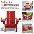 thumbnail image 3 of JUSTLET Outdoor Patio Chair with 2 Cup Holder, Folding Adirondack Chair, Deep Red, 3 of 10