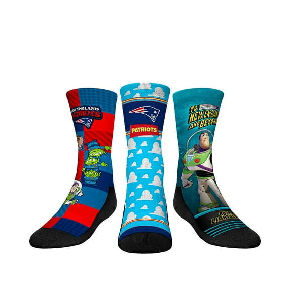 Youth Rock Em Socks New England Patriots Toy Story 3-Pack Crew Socks