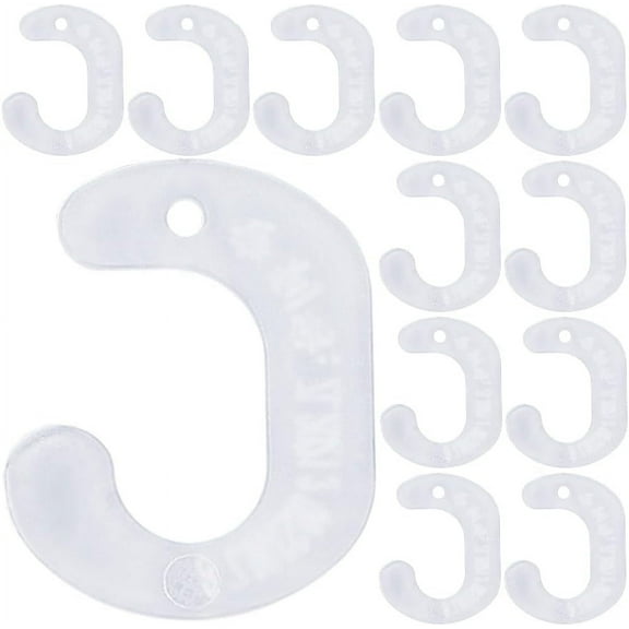 110Pcs Plastic Hook for Decorative Shoe Chain White Transparent Shoe Decoration Hook Accessories for DIY Shoe Sandals Charms Hanging Chain