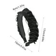 thumbnail image 3 of Headband WithTooth Wide Braid Messy Hair Hoop, Non-Slip Messy Braided Headband, Women Synthetic Hair Plaited Braids Elastic Headband, 3 of 5