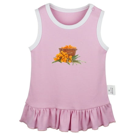 

Nature Sea Buckthorn Pattern Dresses For Baby Newborn Babies Skirts Infant Princess Dress 0-24M Kids Graphic Clothes (Pink Sleeveless Dresses 18-24 Months)
