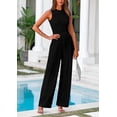 thumbnail image 4 of PRETTYGARDEN Women's Summer 2 Piece Loungewear Set Cropped Tank Top Wide Leg Sweatpants Tracksuit Casual Outfits, 4 of 8