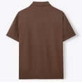 thumbnail image 5 of Fewfanhot Men's Big and Tall Solid Knit P0L0 Shirt, Collared Zipper Short Sleeve Business Casual Pullover Top, S-3XL, 5 of 6
