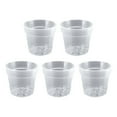 thumbnail image 2 of 5PCS Clear Acrylic Houseplants Planter Pot with Tray, Orchid Pot with Drainage Holes, Deep Saucer for Bottom Watering, 2 of 8