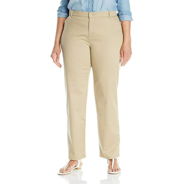 Lee Women's Plus Relaxed Fit Straight Leg Pants - Walmart.com