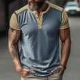 thumbnail image 2 of Mens Short Sleeve Henley Shirts Casual Comfortable Cotton T-Shirt Raglan Sleeve Summer Vintage Button Tops, 2 of 9