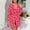 Hot Pink, variant on Winter Nightgown Plus Size Printed Home Wear Tie-Waist Robe Women's Casual Outerwear-Friendly Pajamas Comfortable Morning Robe with Prints