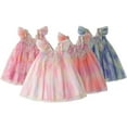 thumbnail image 6 of WOLLED Kids Girls Mesh Princess Dresses Toddler Short Sleeve Party Dress Baby Summer Sweet Peplum Sundress Lightweight and Breathable Outfit for 18 Months to 6 Years, 6 of 6