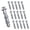 15, variant on 1/4" Drywall Anchor Kit Hollow Wall with Screws,Zinc Plated Steel Molly Bolt,Hollow Wall Drilling Anchors with Screws Drywall Anchors (30PCS, M6)